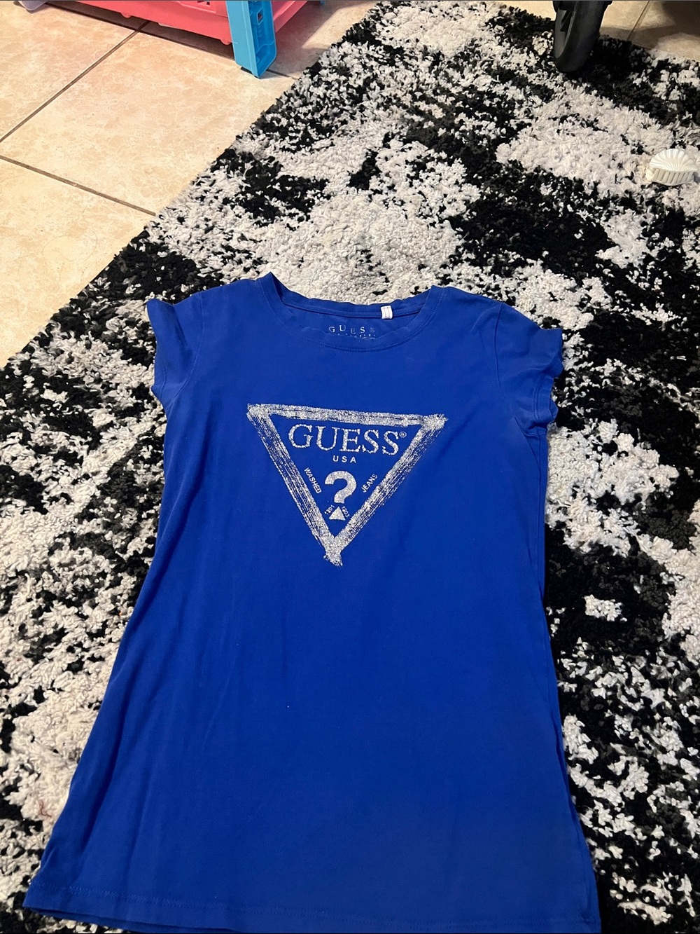 GUESS Royal Blue Logo Short-Sleeve Tee
